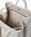 Backpack in Ivory Grained Leather