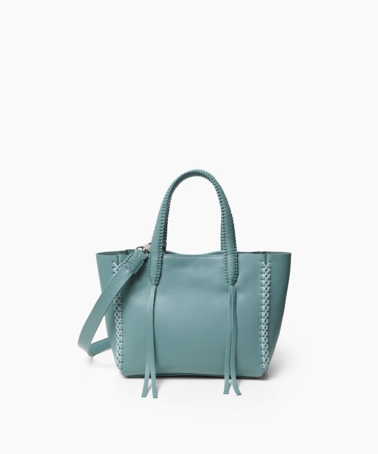 Mini Tote in Sky Grained Leather