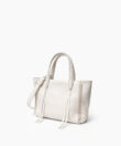 Mini Tote in Ivory Grained Leather