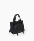 Ara Mini Tote in Black Grained Leather
