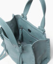 Ara Mini Tote in Sky Grained Leather
