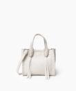 Ara Mini Tote in Ivory Grained Leather
