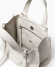 Ara Mini Tote in Ivory Grained Leather