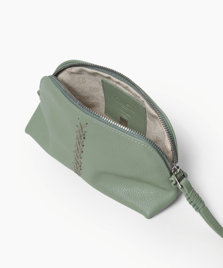 Vanity Case in Sage Grained Leather