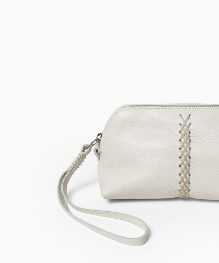 Vanity Case in Ivory Grained Leather