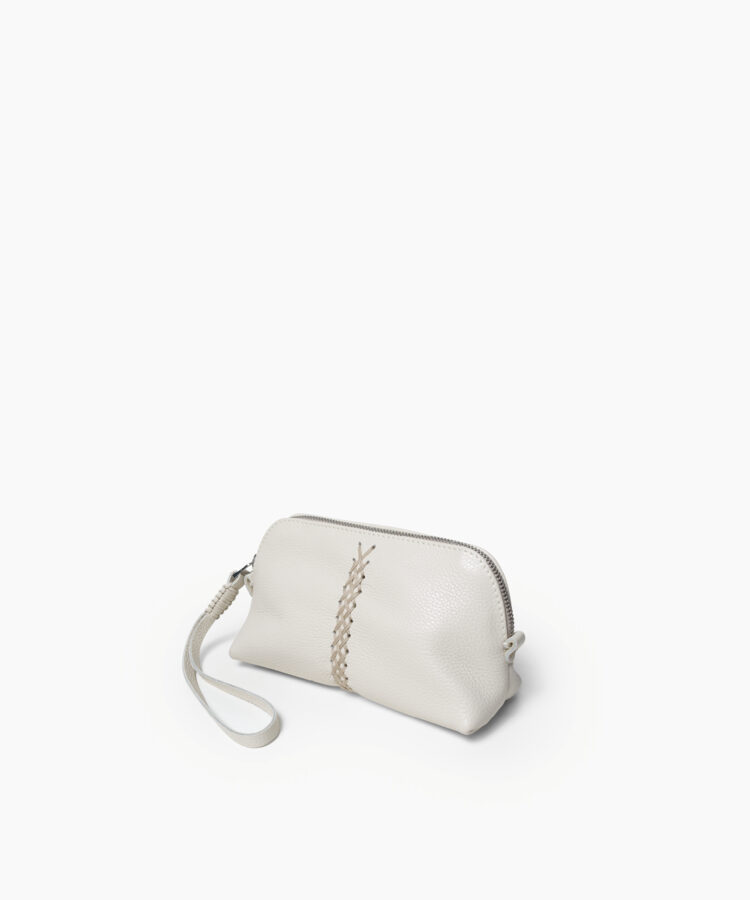 Vanity Case in Ivory Grained Leather