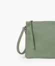 Maxi Pochette in Sage Grained Leather