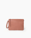 Maxi Pochette in Peach Grained Leather