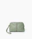 Maxi Vanity Case in Sage Grained Leather