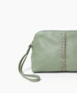 Maxi Vanity Case in Sage Grained Leather