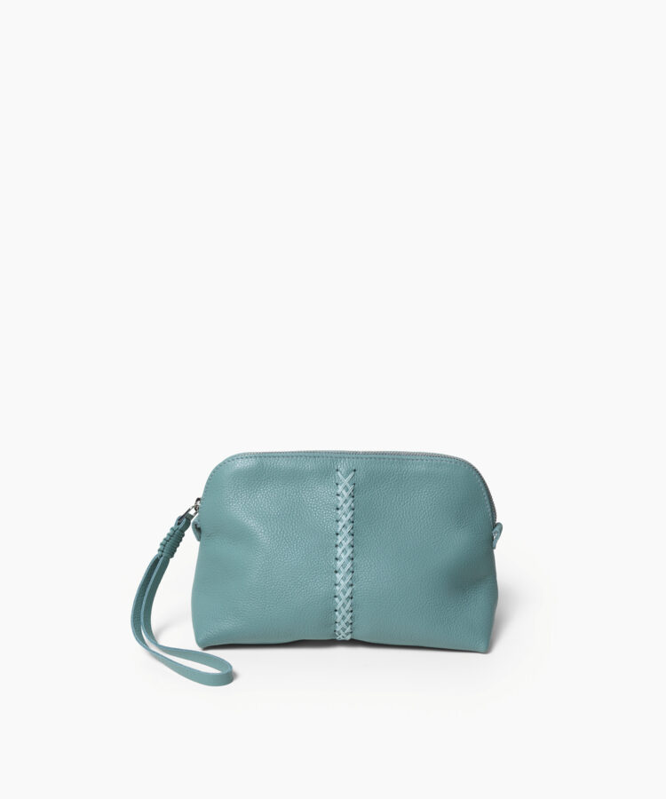 Maxi Vanity Case in Sky Grained Leather