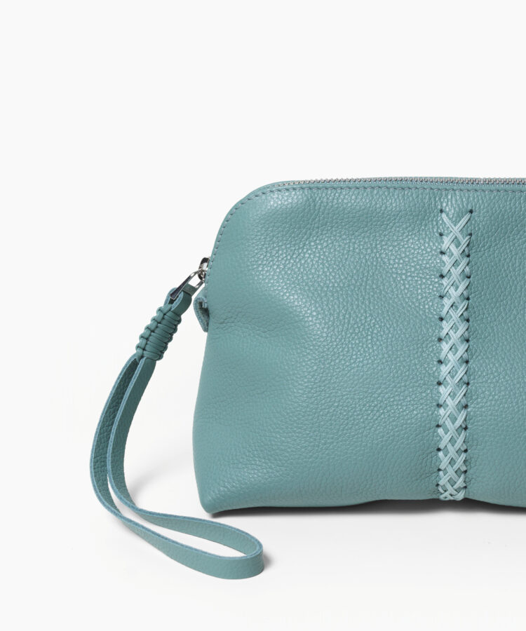 Maxi Vanity Case in Sky Grained Leather