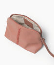 Maxi Vanity Case in Peach Grained Leather