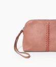 Maxi Vanity Case in Peach Grained Leather