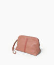 Maxi Vanity Case in Peach Grained Leather