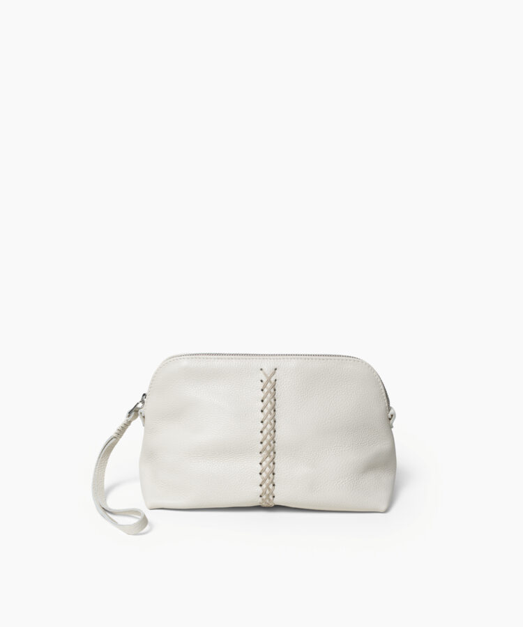 Maxi Vanity Case in Ivory Grained Leather