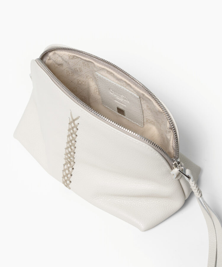 Maxi Vanity Case in Ivory Grained Leather