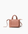 Mini Top Handle in Peach Grained Leather