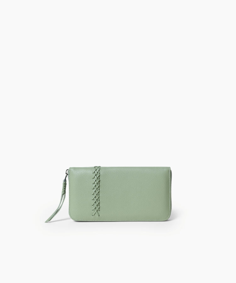 Wallet in Sage Grained Leather