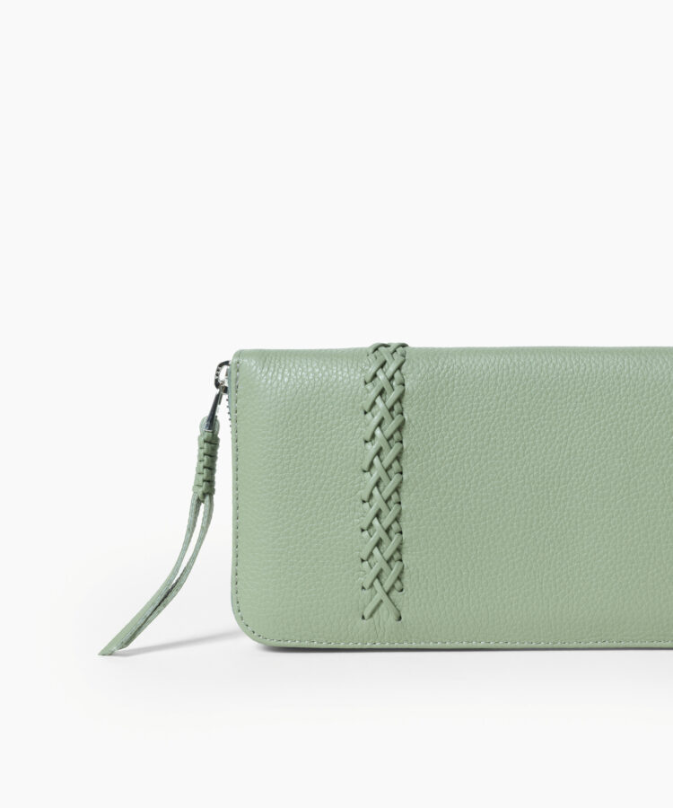 Wallet in Sage Grained Leather