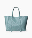 Cross Tote in Sky Grained Leather