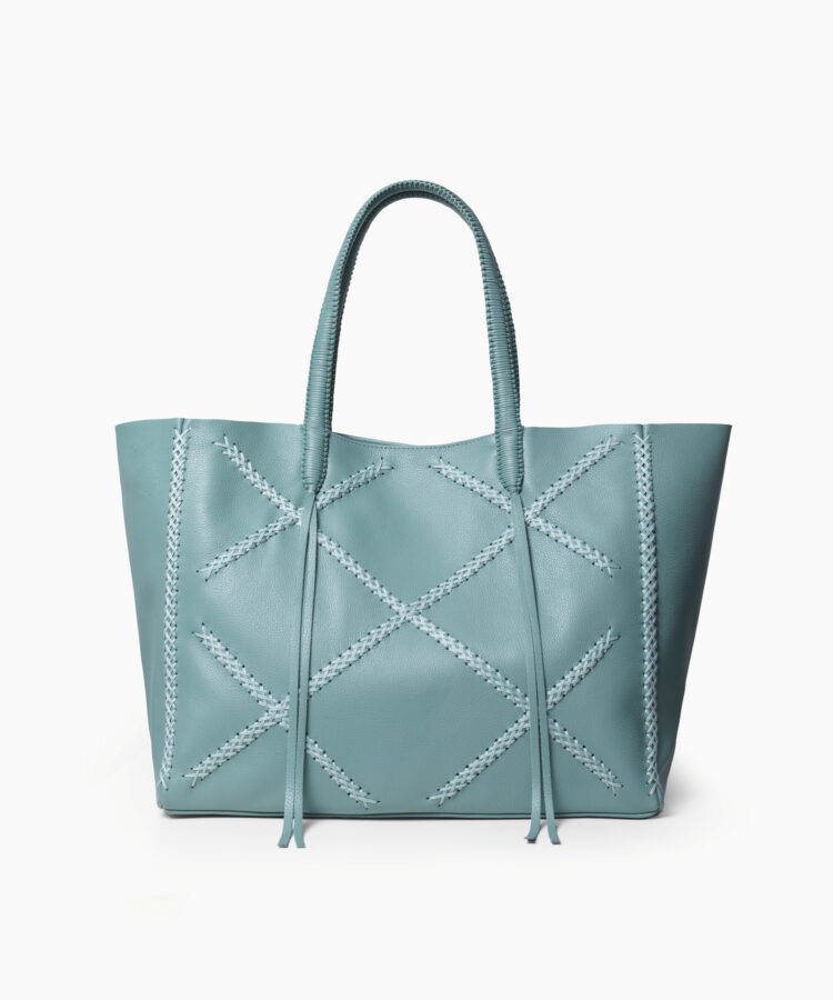 Cross Tote in Sky Grained Leather
