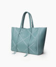 Cross Tote in Sky Grained Leather