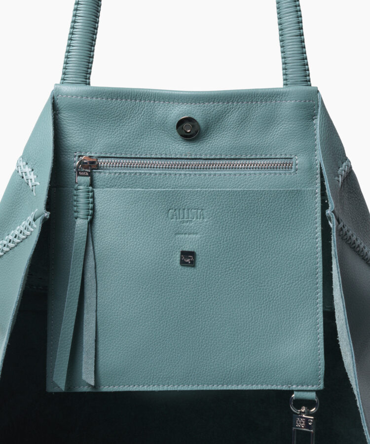 Cross Tote in Sky Grained Leather