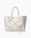 Cross Tote in Ivory Grained Leather