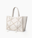 Cross Tote in Ivory Grained Leather