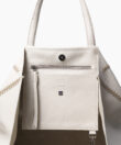 Cross Tote in Ivory Grained Leather