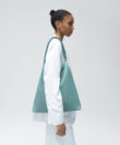 Slim Tote in Sky Grained Leather