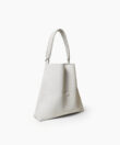 Slim M Tote in Ivory Grained Leather