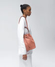 Bucket Bag in Peach Grained Leather