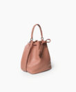 Bucket Bag in Peach Grained Leather