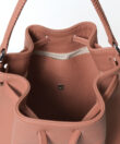 Bucket Bag in Peach Grained Leather
