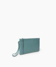 Slim Pochette in Sky Grained Leather