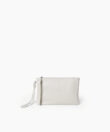 Slim Pochette in Ivory Grained Leather