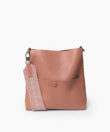 Slim Messenger Barque in Peach Grained Leather