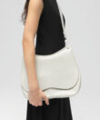 Saddle Bag in Ivory Grained Leather