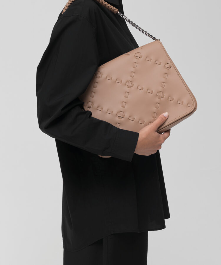 Scala Flap Bag in Mocca Smooth Leather
