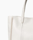 Medium Tote in Ivory Grained Leather