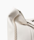 Medium Tote in Ivory Grained Leather