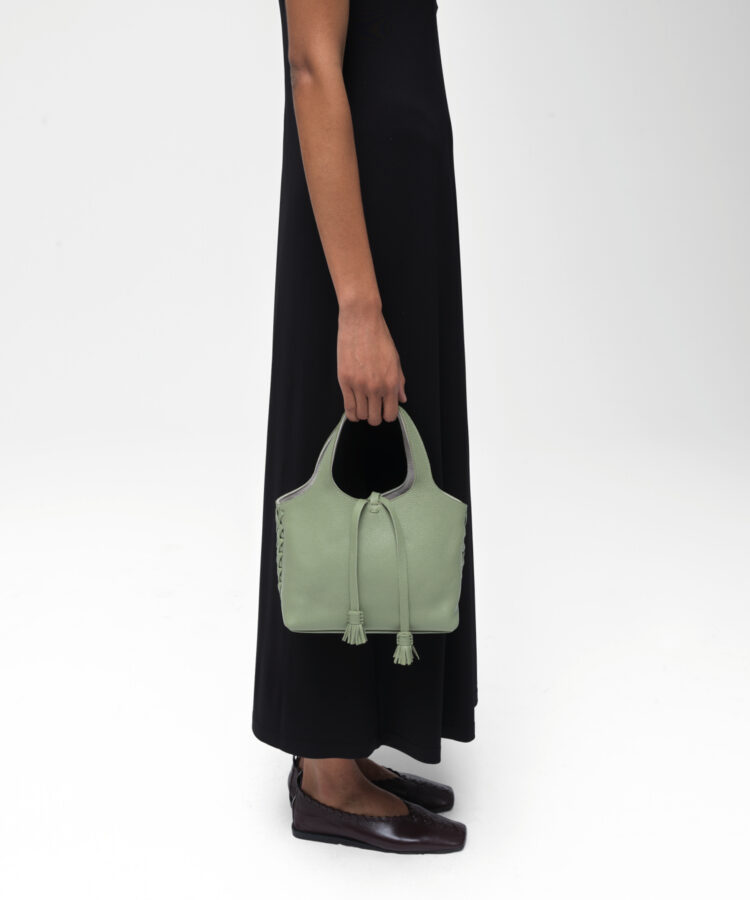 Mini City Bag in Sage Grained Leather