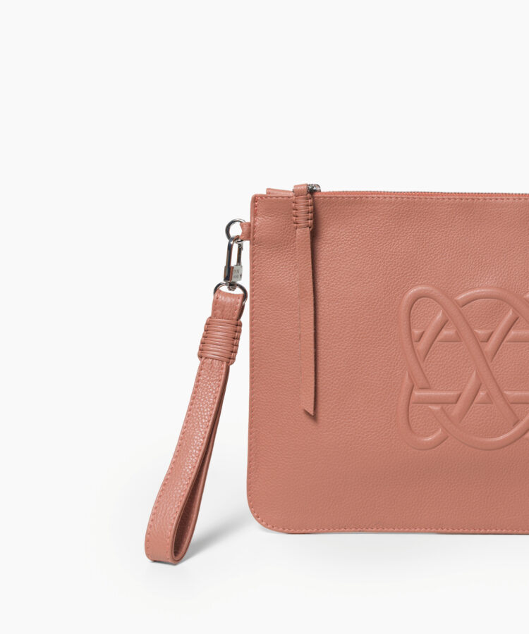 CC Pochette in Peach Grained Leather