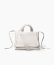 Medium Top Handle Bag in Ivory Grained Leather