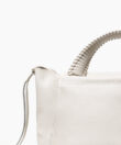 Top Handle Bag in Ivory Grained Leather