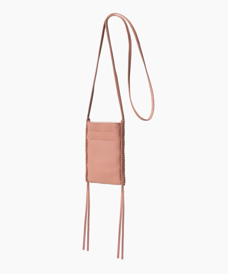 Pocket Bag in Peach Grained Leather