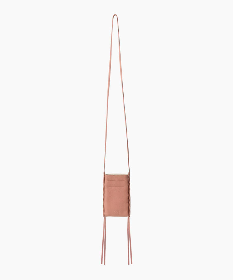 Pocket Bag in Peach Grained Leather