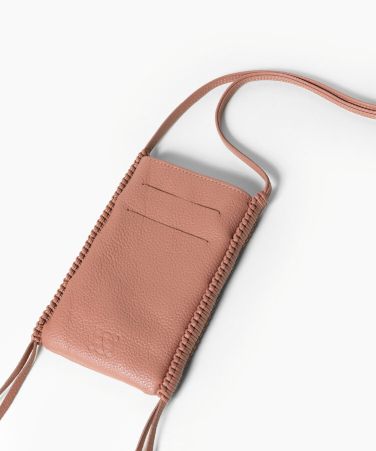 Pocket Bag in Peach Grained Leather